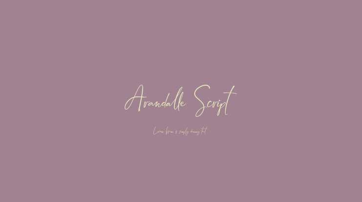 Arandalle Script Font