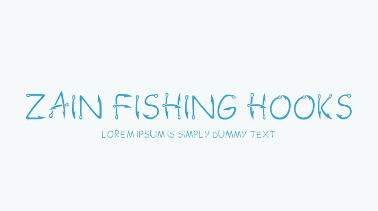 Zain Fishing Hooks Font