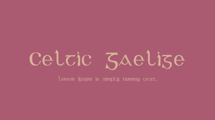 Celtic Gaelige Font