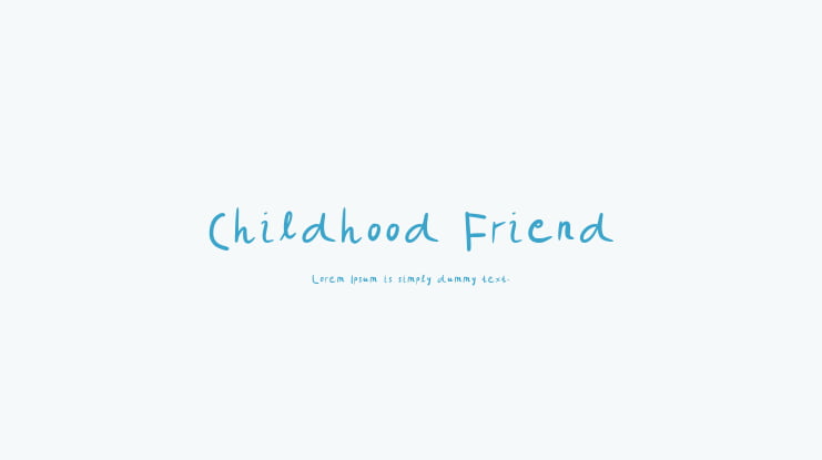 Childhood Friend Font
