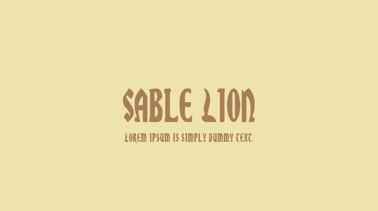 Sable Lion Font Family