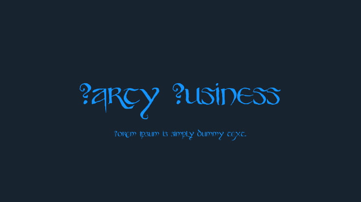Party Business Font