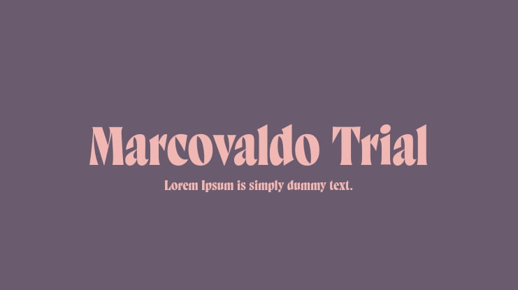 Marcovaldo Trial Font