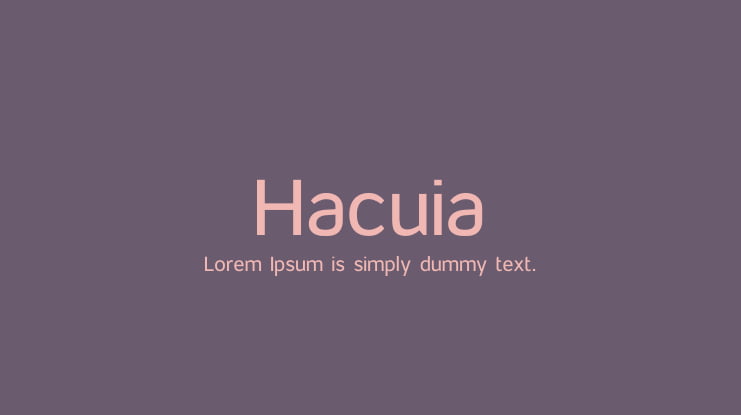 Hacuia Font