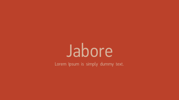 Jabore Font