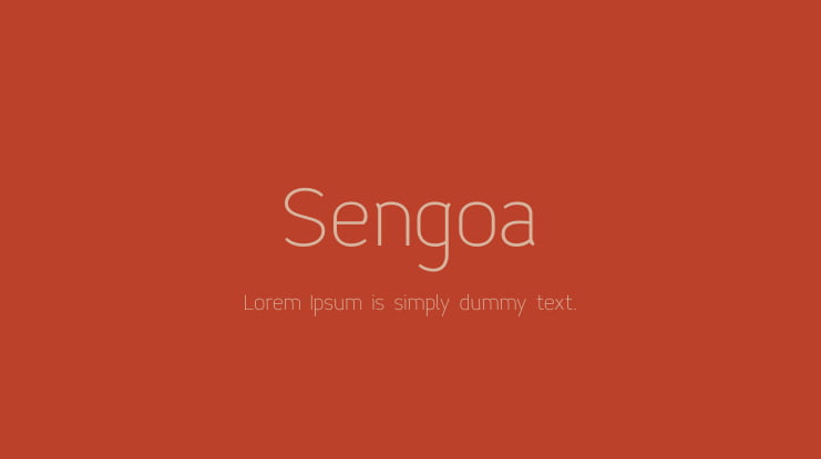Sengoa Font