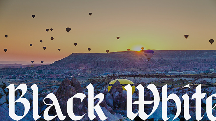 Black White Font
