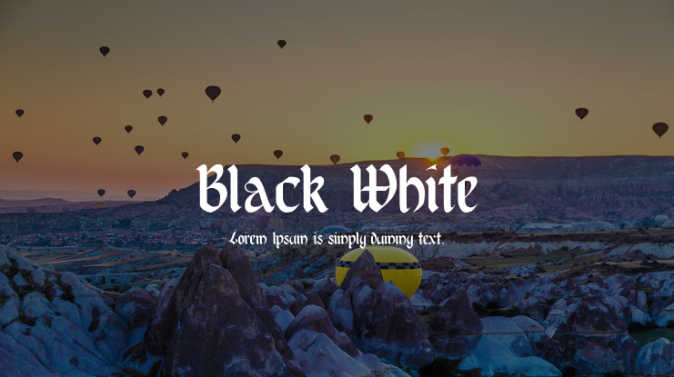 Black White Font