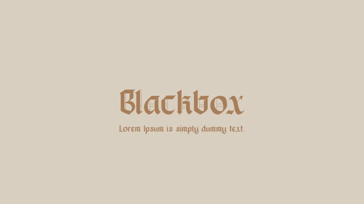 Blackbox Font