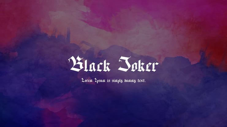 Black Joker Font
