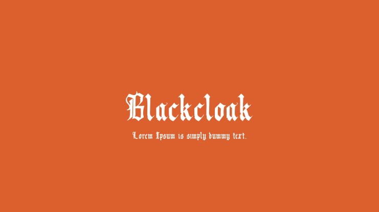 Blackcloak Font