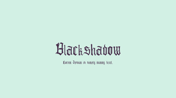 Blackshadow Font