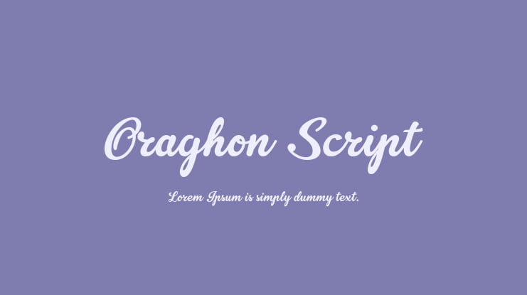 Oraghon Script Font