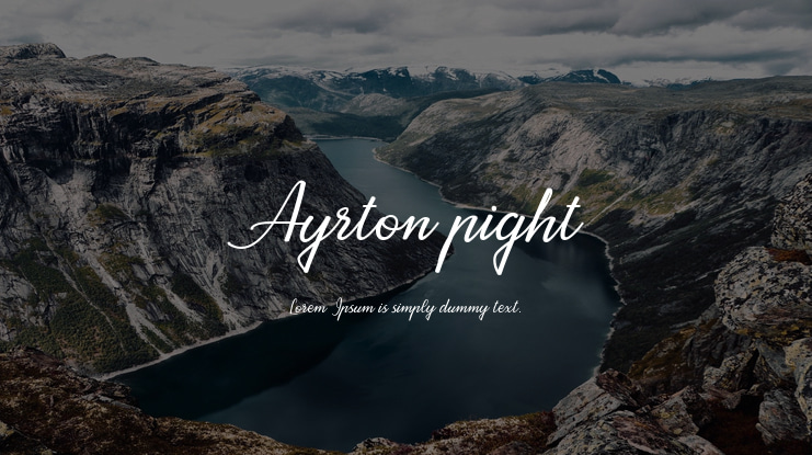 Ayrton pight Font