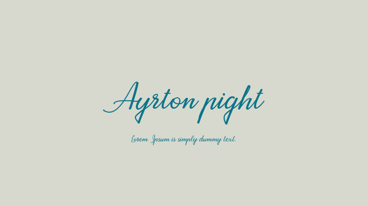 Ayrton pight Font