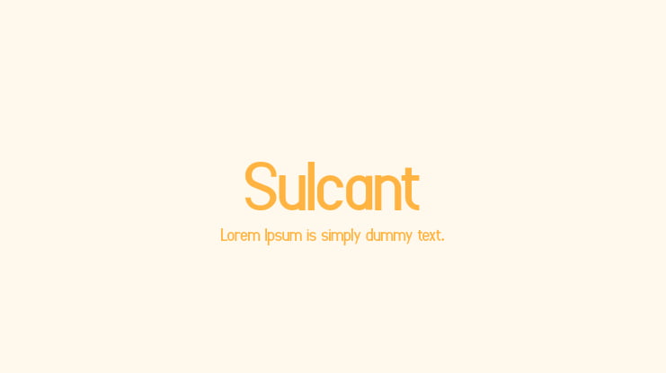 Sulcant Font Family
