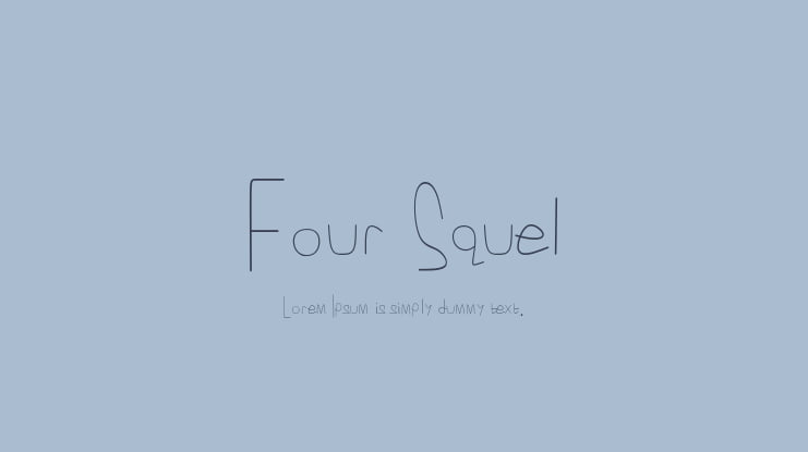 Four Squel Font