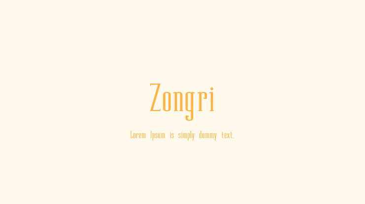 Zongri Font