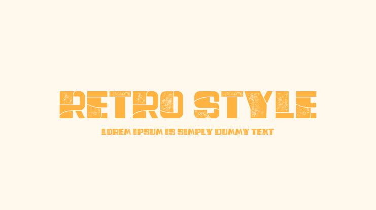 Retro Style Font