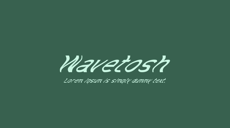 Wavetosh Font
