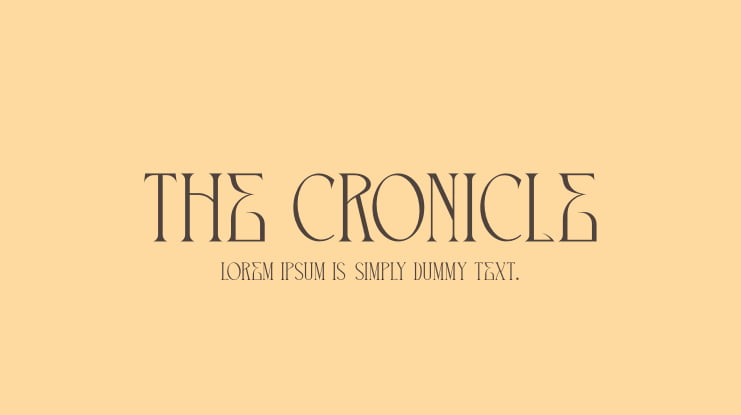 THE CRONICLE Font
