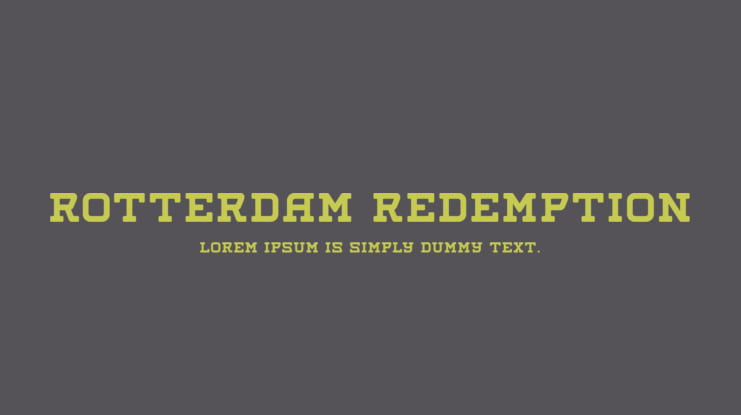 ROTTERDAM REDEMPTION Font