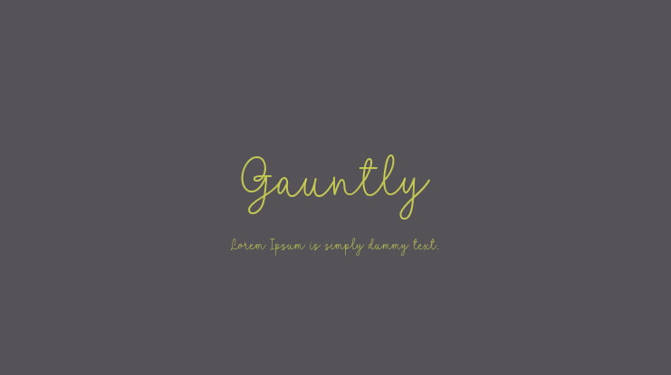 Gauntly Font
