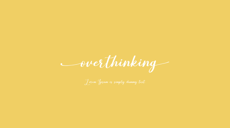 overthinking Font