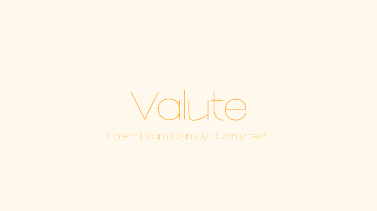 Valute Font