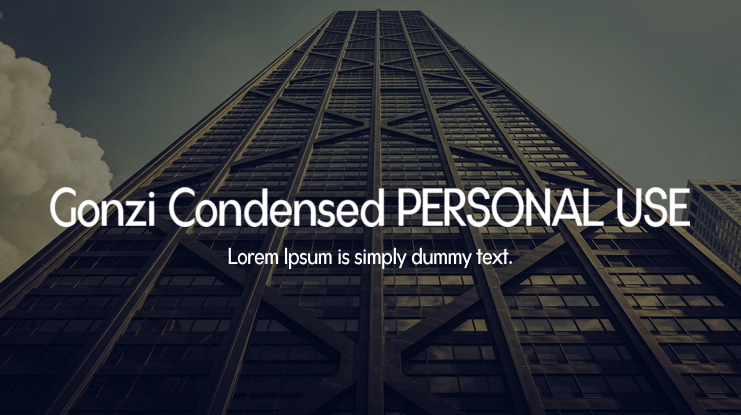 Gonzi Condensed PERSONAL USE Font Family