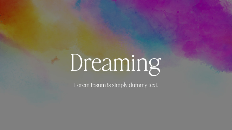 Dreaming Font
