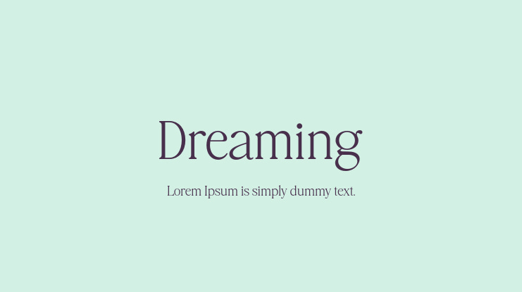 Dreaming Font