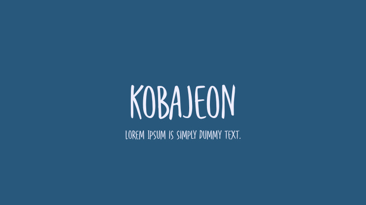 Kobajeon Font