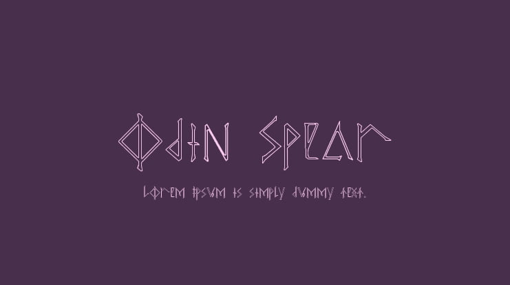 Odin Spear Font Family