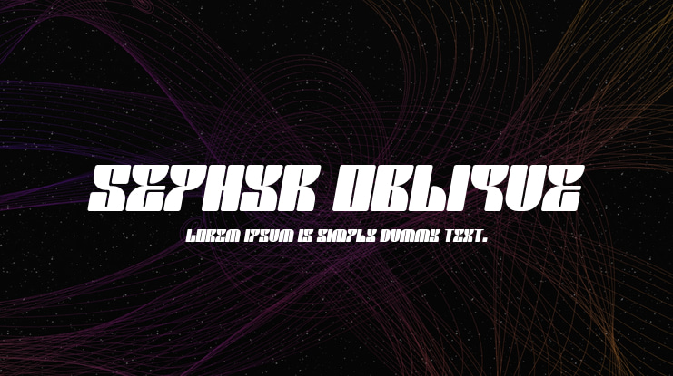 Sephyr Oblique Font Family