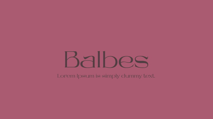 Balbes Font