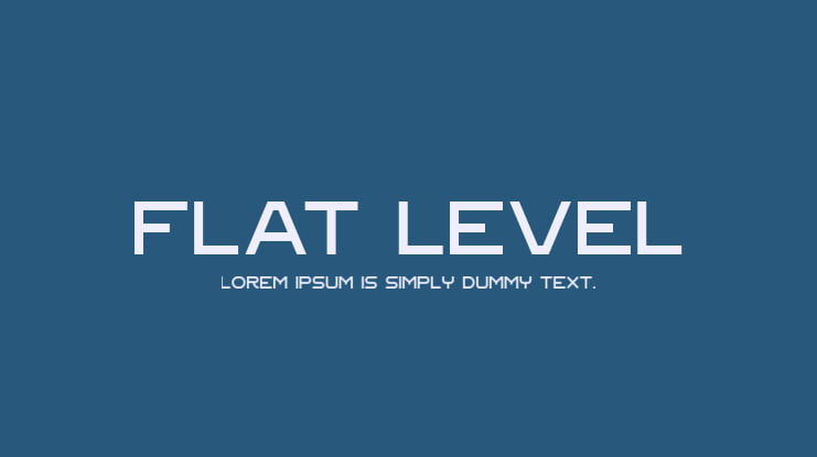 Flat Level Font Family