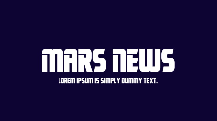 Mars News Font Family
