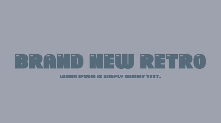 Brand New Retro Font Family