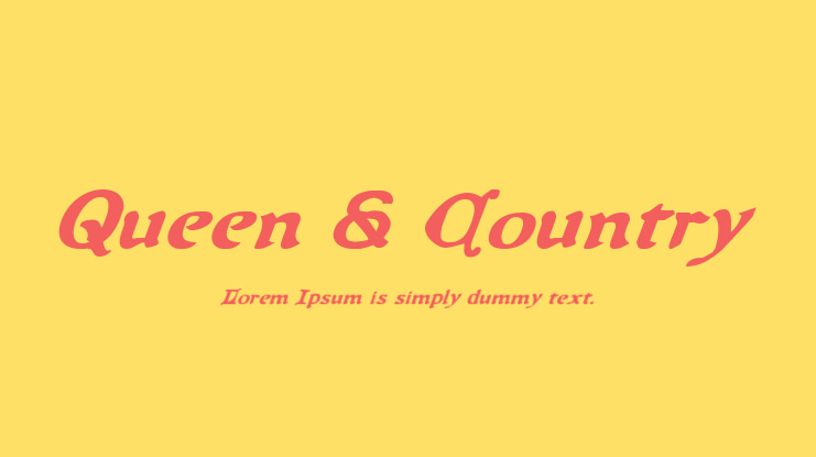 Queen & Country Font Family