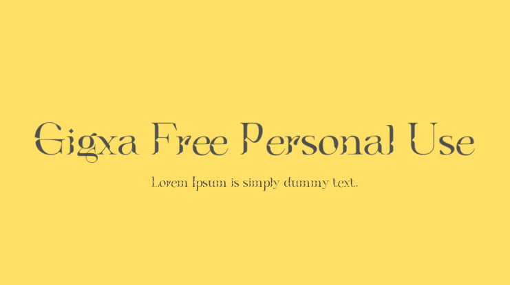 Gigxa Free Personal Use Font