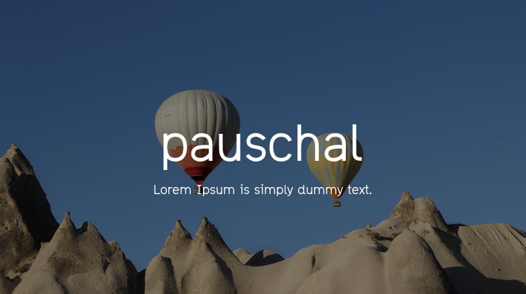 pauschal Font