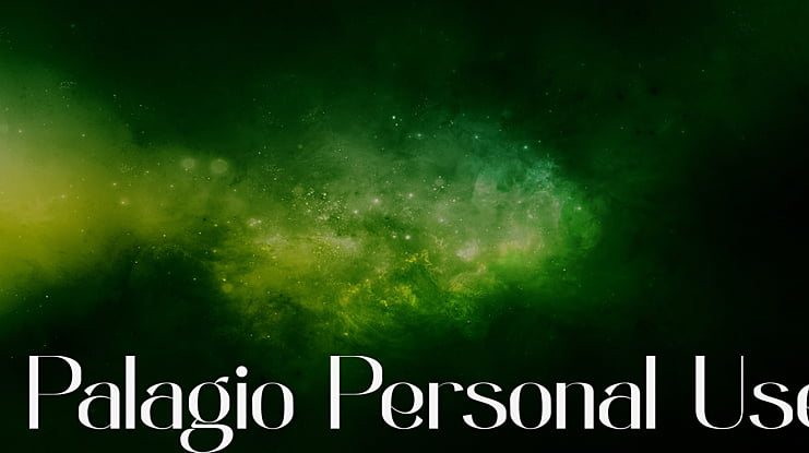 Palagio Personal Use Font