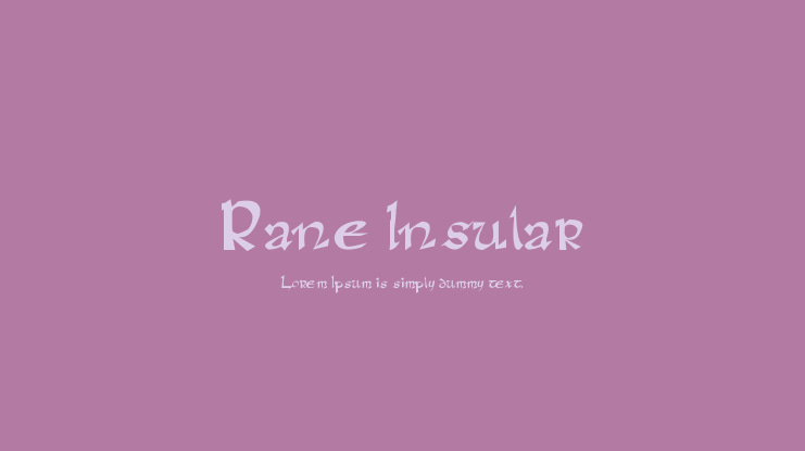 Rane Insular Font