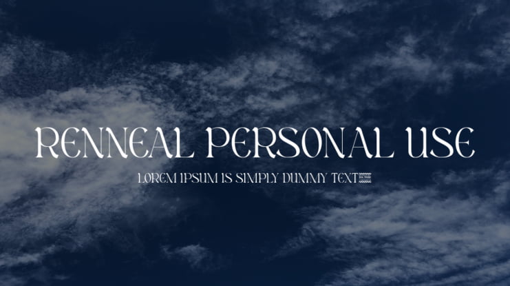 Renneal Personal Use Font