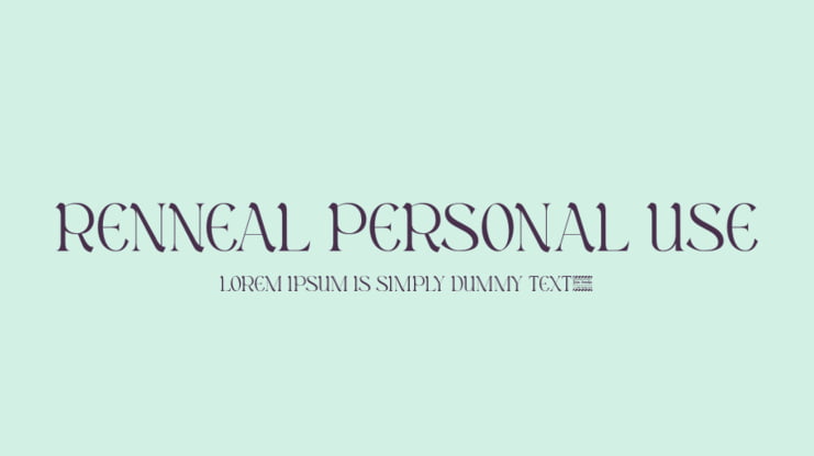 Renneal Personal Use Font