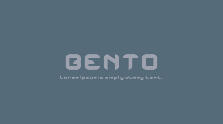 BENTO Font