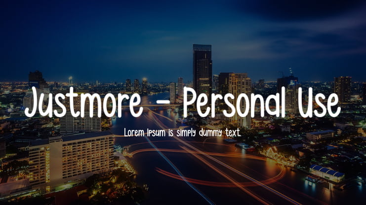 Justmore - Personal Use Font