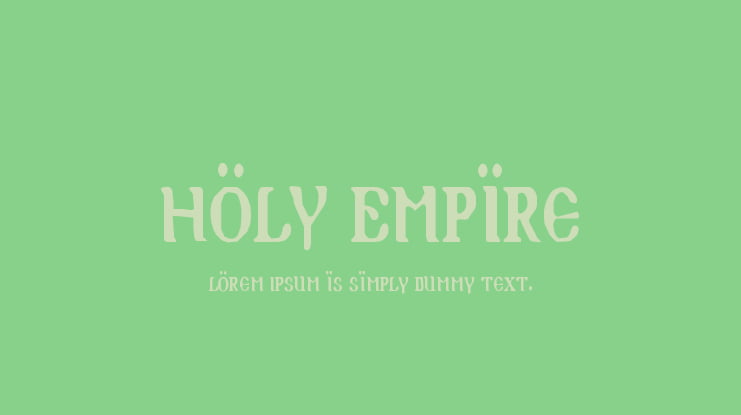 Holy Empire Font Family