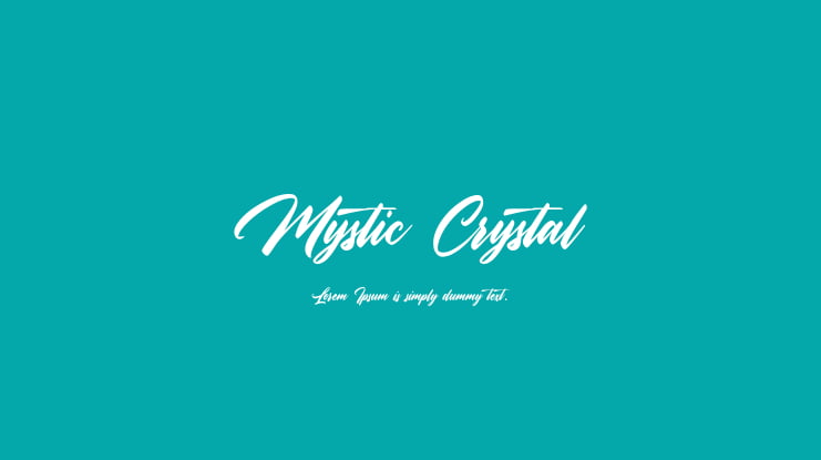 Mystic Crystal Font